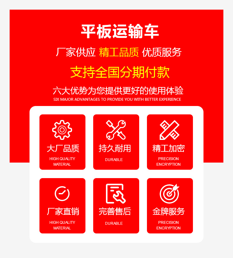 國六東風錦程后八輪平板運輸車